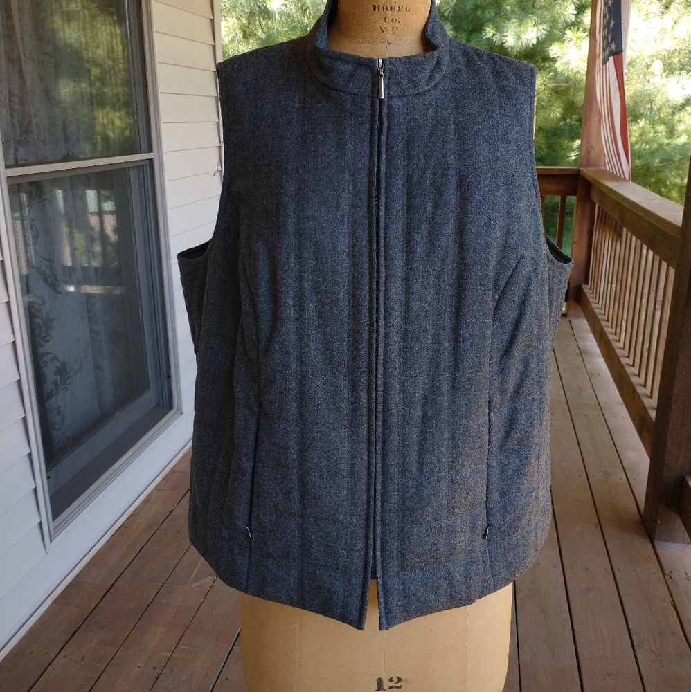 Talbots Quilted Wool Vest